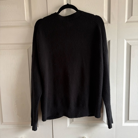 Madewell Wool Alpaca Drop Shoulder V-Neck Cardigan Button Academia Black XL Soft - Picture 6 of 8